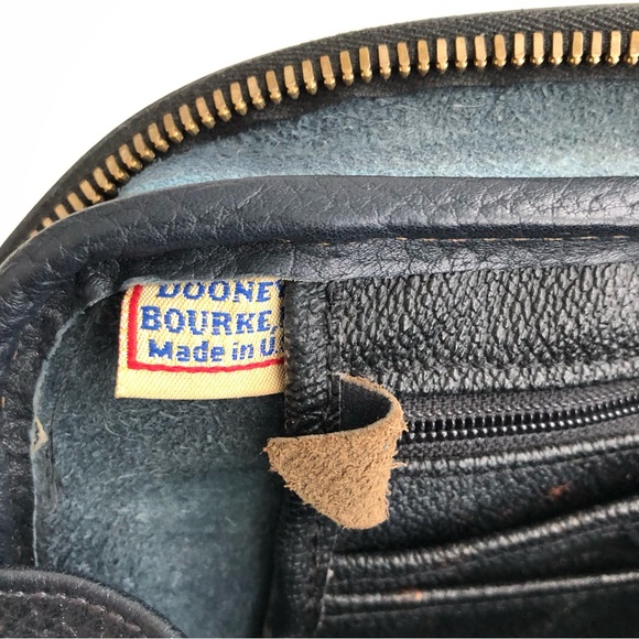 Vintage 90s Dooney and Bourke leather crossbody bag blue - Picture 9 of 12